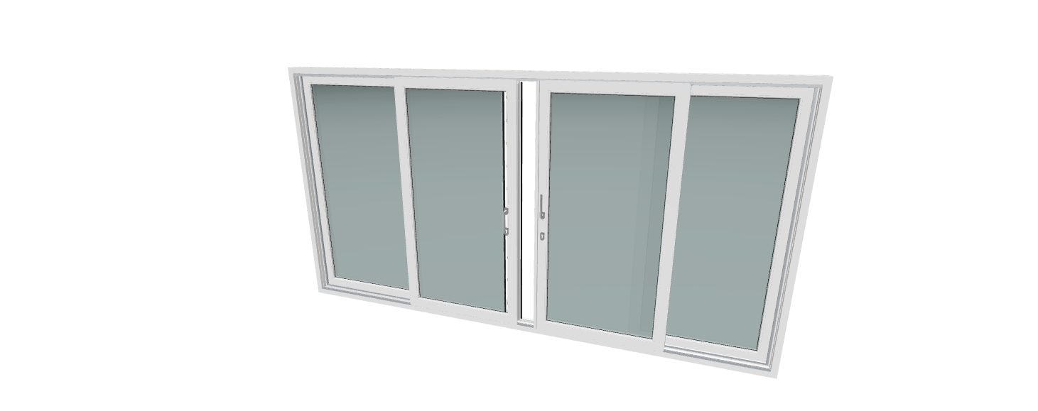 Termoisolerad skjutdörr i aluminium med 3-glas från Glasrikets fönster