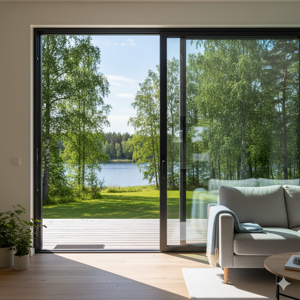 Aluminimfönster med trästomme