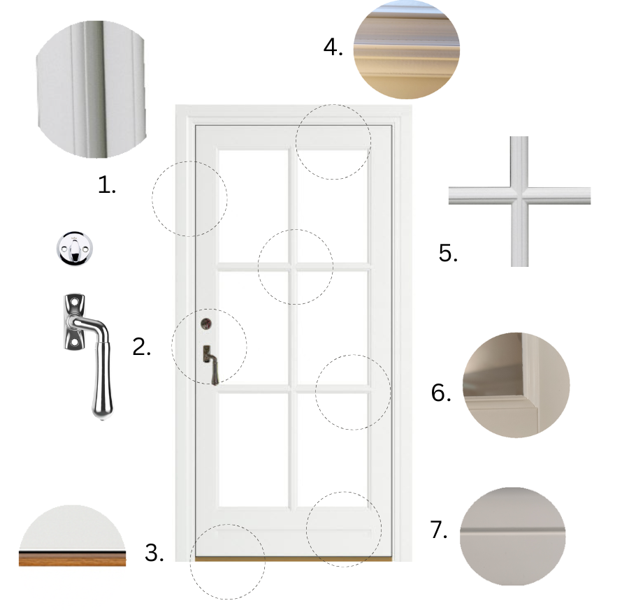 Fönster i gammaldags klassisk stil från Glasriket