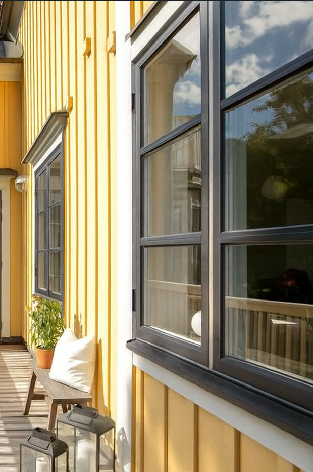 Aluminiumfönster med trästomme