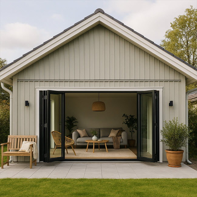 Vikdörrsparti från Glasrikets Fönster