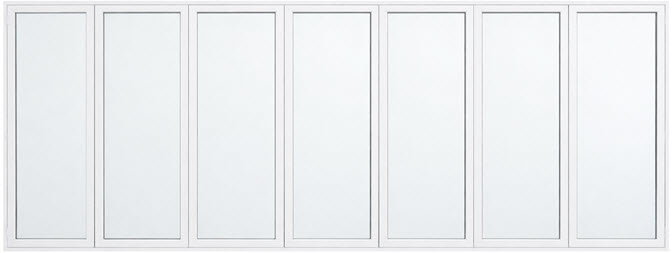 Sjudelad vikdörr 7 dörrar